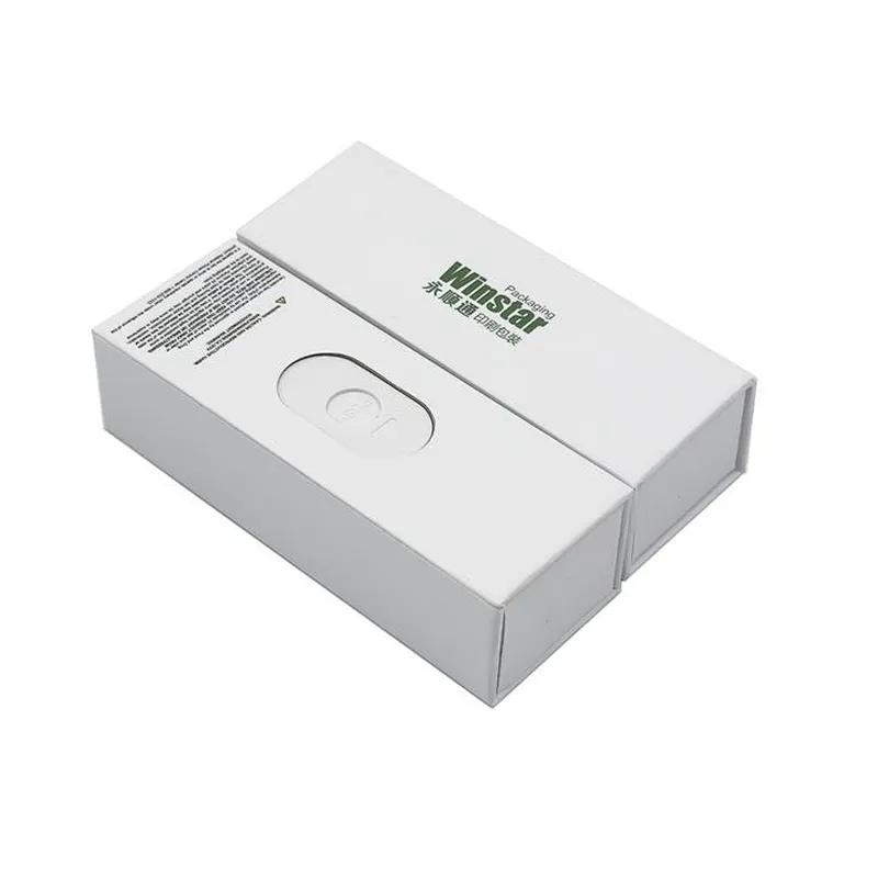 custom design food grade child safety child resistant white paper gift box packaging container